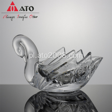 Piękny Swan Shape Glass Candy Jar Dekoracja domu